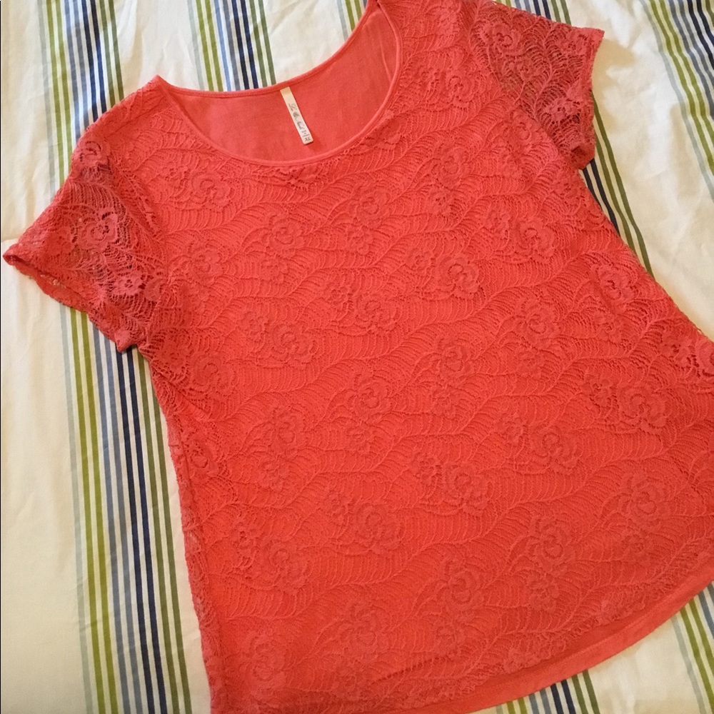 Leo & Nicole Lace Overlay Shirt